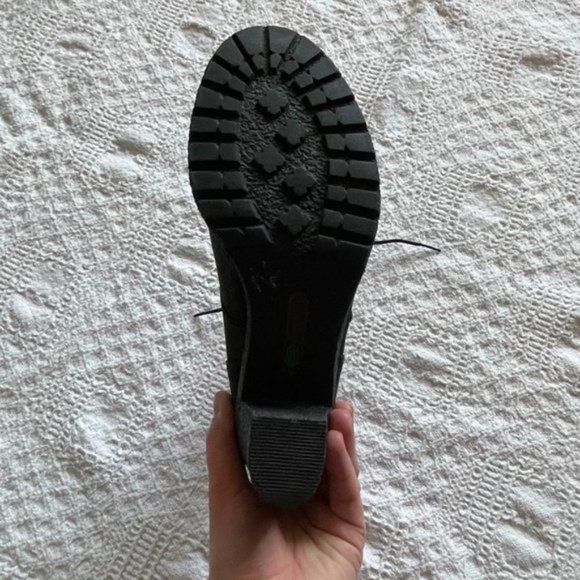 Timberland Glancy black nubuck heeled laceup boots size 9.5 - Picture 8 of 10